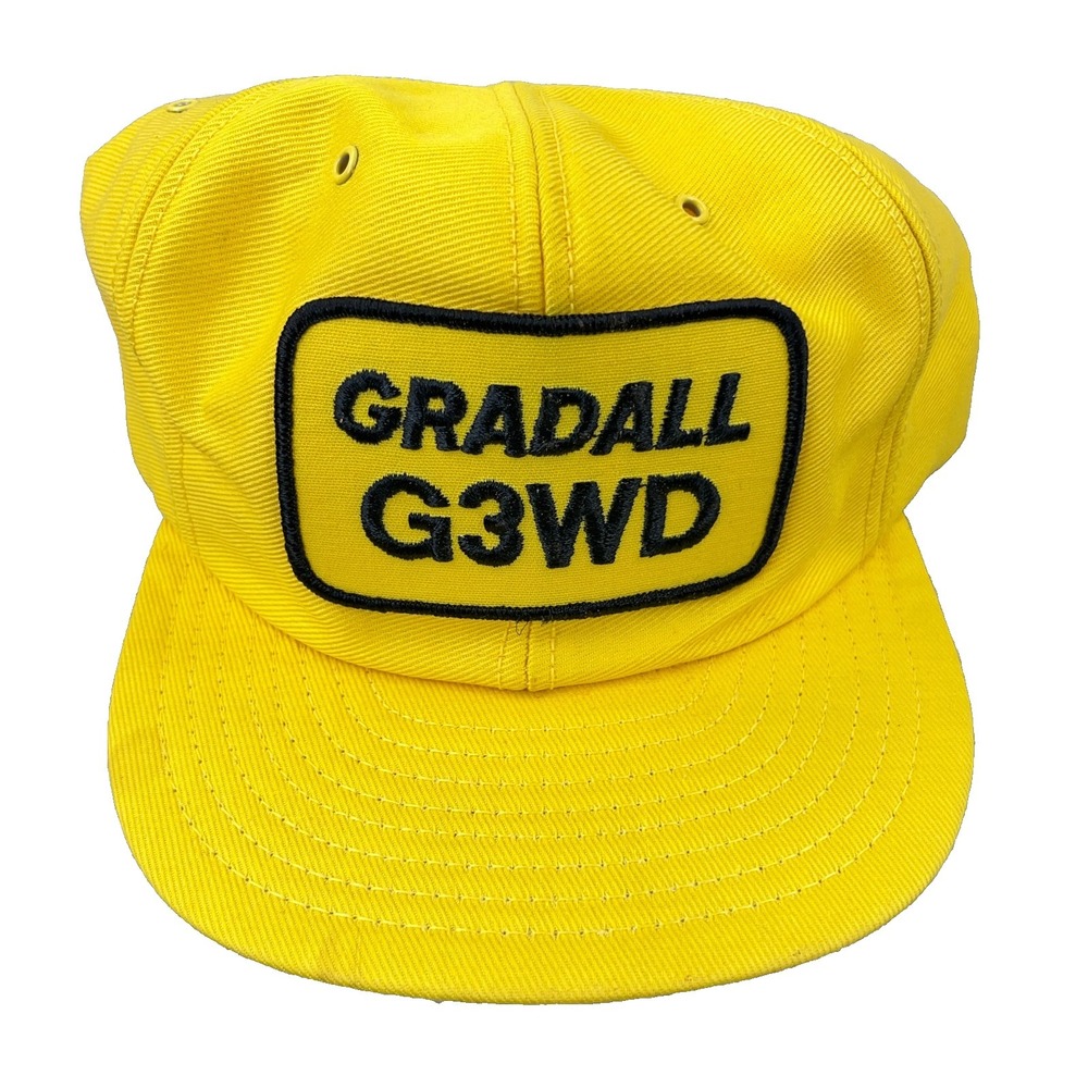 Vintage Louisville MFG Trucker Hat Cap Made IN USA Gradall G3WD Excavator 80s